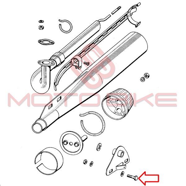 Vijak  nosileca izpuha  a3.apn m6x16mm