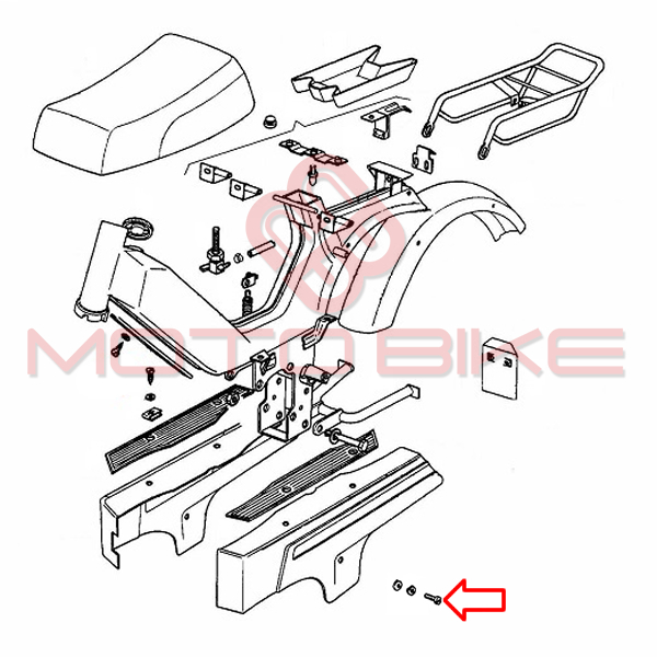 Sraf desne dekle motora tomos a35 m6x10 mm