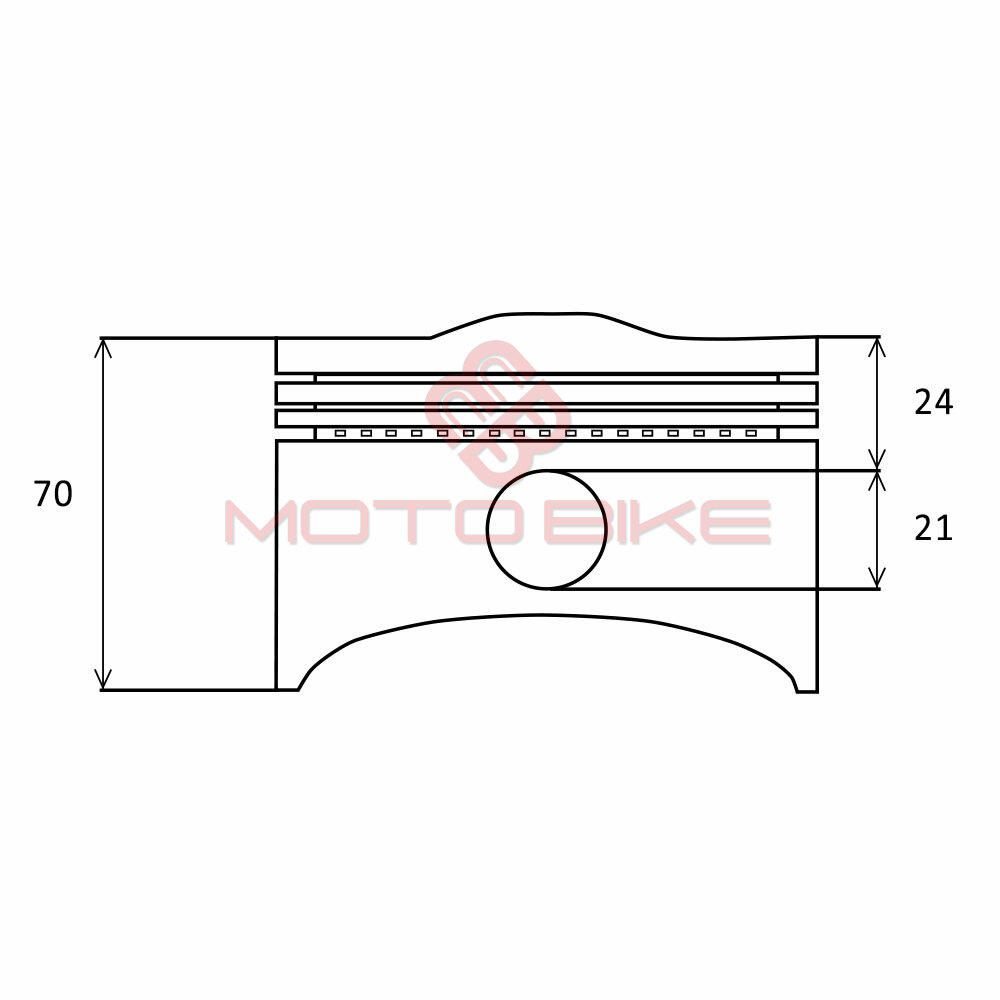 Bat  kipor 178f fi  78mm std.