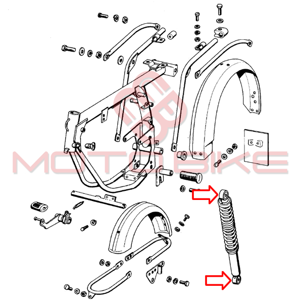 Mocan blok tulca amortizerja z gumo e90 l 21 mm tomos