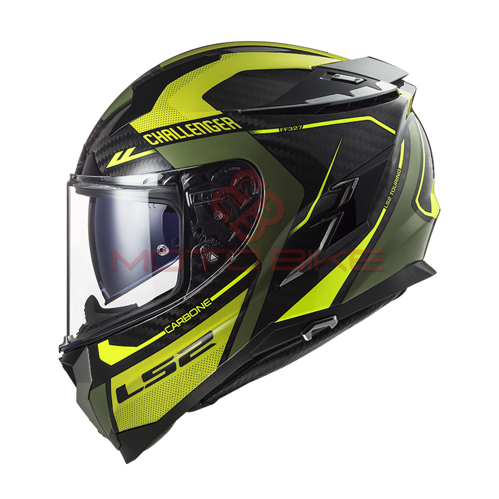 Kaciga ls2 full face ff327 challenger carbon thorn crno zelena sa naocarima xl