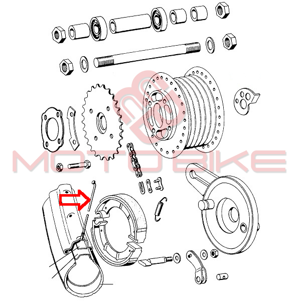 Spokes tomos a3 16" set 3.5x160 mm