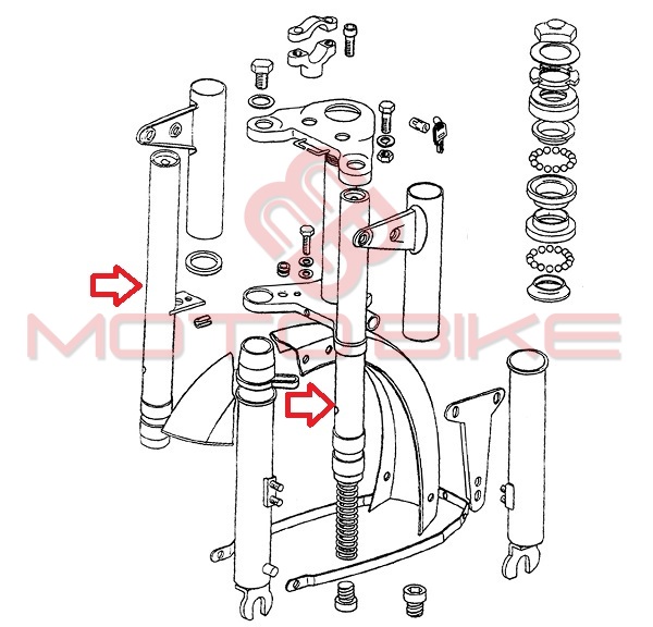 Stap prednjih vila tomos a3 a35 novi tip l494 mm