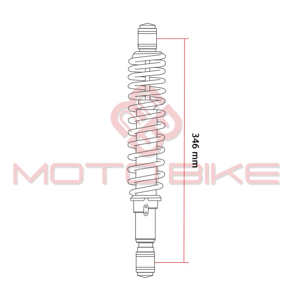 Rear shock absorber piaggio beverly 125- 300cc (10-13) rms
