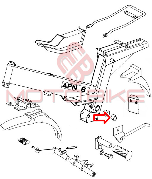 Pusa  nazaj vile  tomos apn 24x28x25mm or