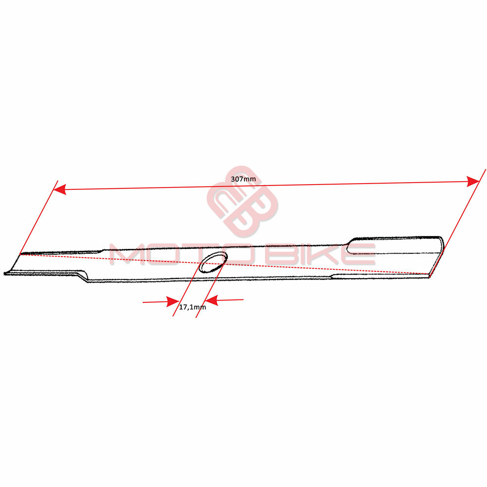 Kosilni  nozev l 307mm fi 17.1mm mtd 32-10e