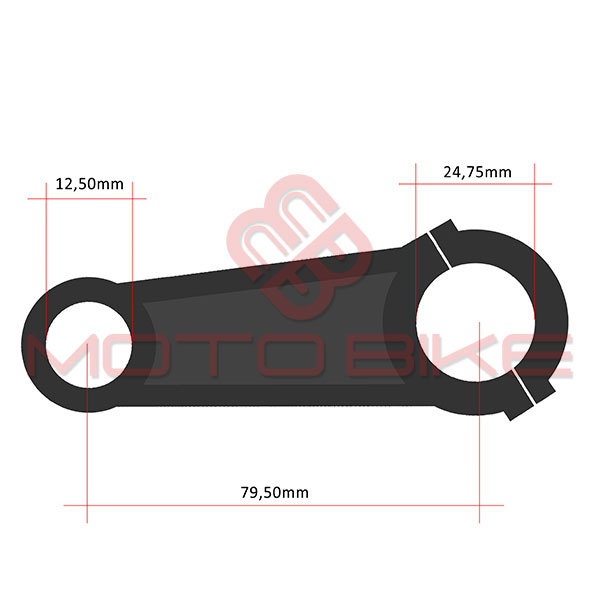 Connecting rod b&s 3 - 3,5 hp  d 24,75 mm 