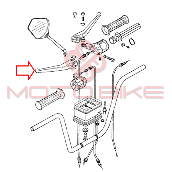 Poluga zadnje kocnice tomos sprint targa a5 pvc