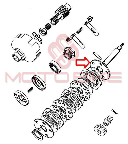 Clutch disc tomos apn front