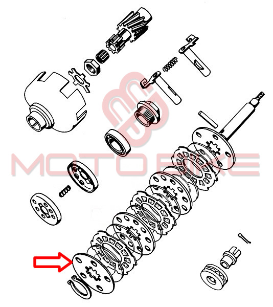 Clutch disc tomos apn rear