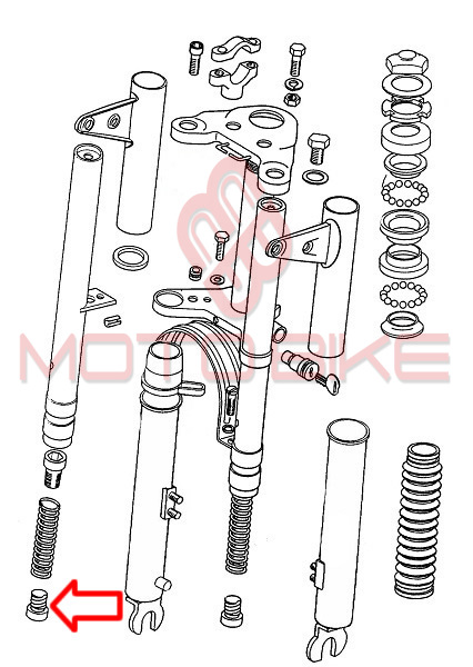 Plug bottom front forks tomos a3. a35. apn