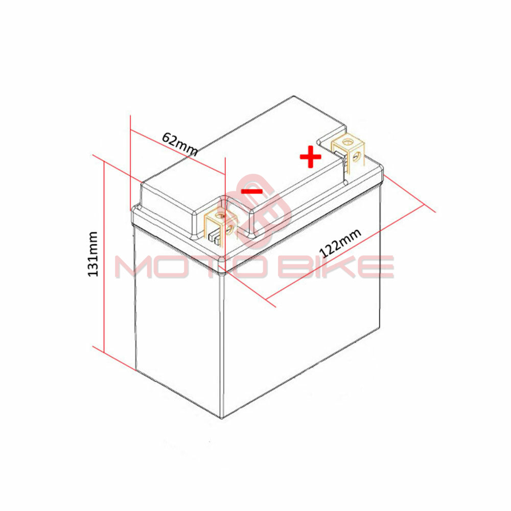 Baterija unibat 6v 11ah sa kiselinom 6n11a-1b  pravi (122x62x131)