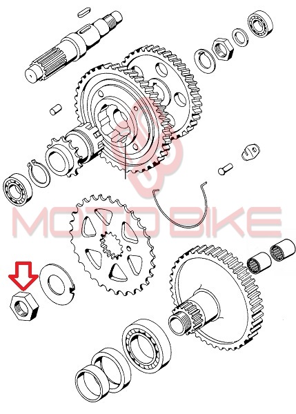 Matica prednjeg lancanika tomos a3 a35 a5 m22x1 mm