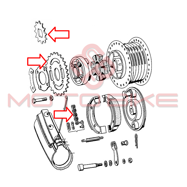 Lanac i lancanici tomos apn 13/32 set