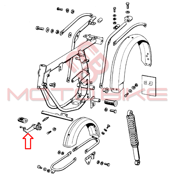 Poluga nozne kocnice t14 t15 e90