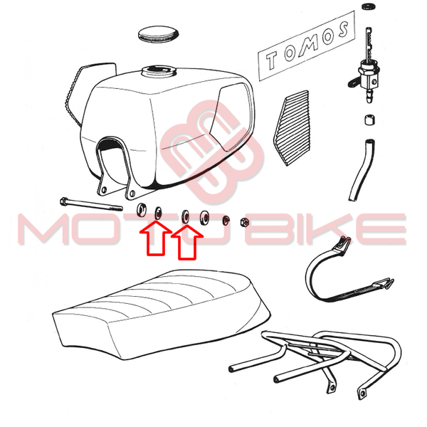 Gumica rezervoara tomos t14 t15 set