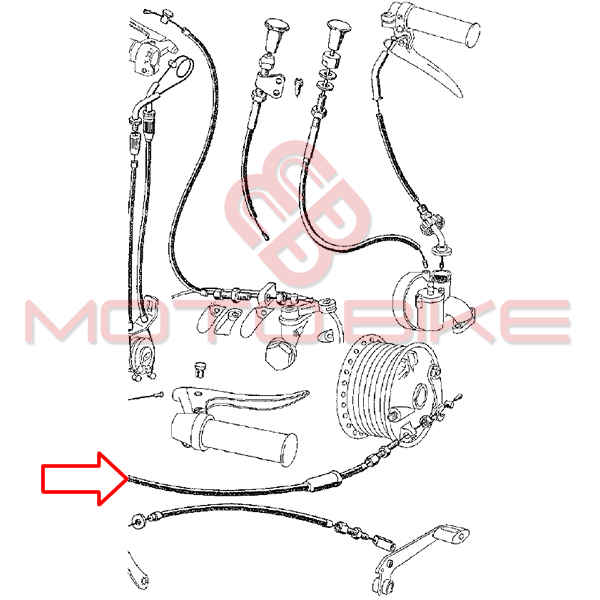 Kabel sprednje zavore tomos t12 starec 