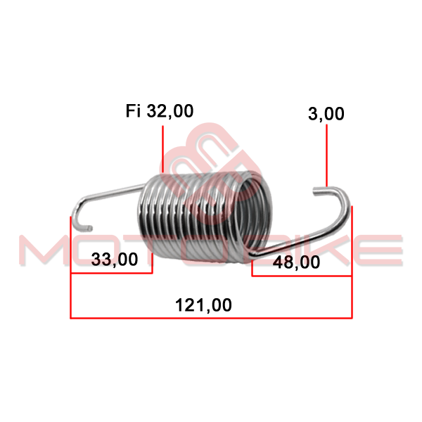 Spring for stand long121mm  diameter 32mm