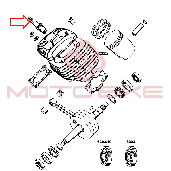 Svecica moto bike e8c tomos