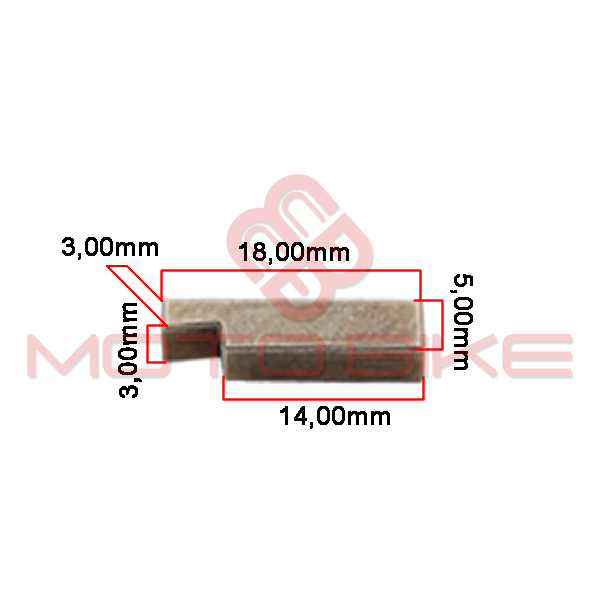 Kajla magneta tec 610961 ( 18/14x3x4,5 mm ) manji zub