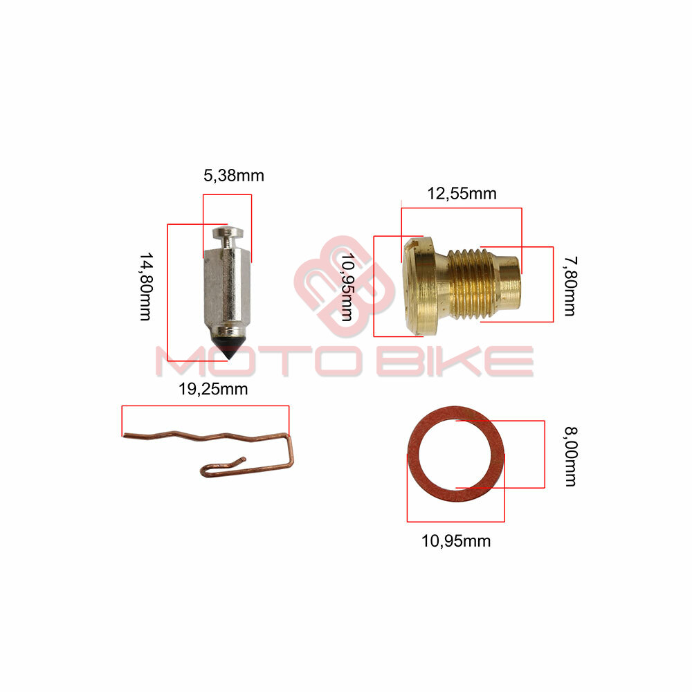 Igla plovka b&s 6-8 ks sa  ohisjem m8x0.75 (iglica fi 5.38x14.8) kpl