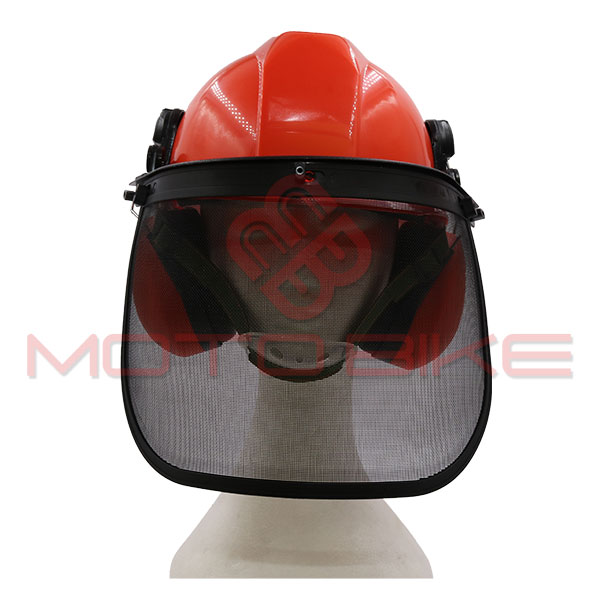 Forestry helmet set ozaki, composed of one helmet, ear protection, mesh visor and safety glasses