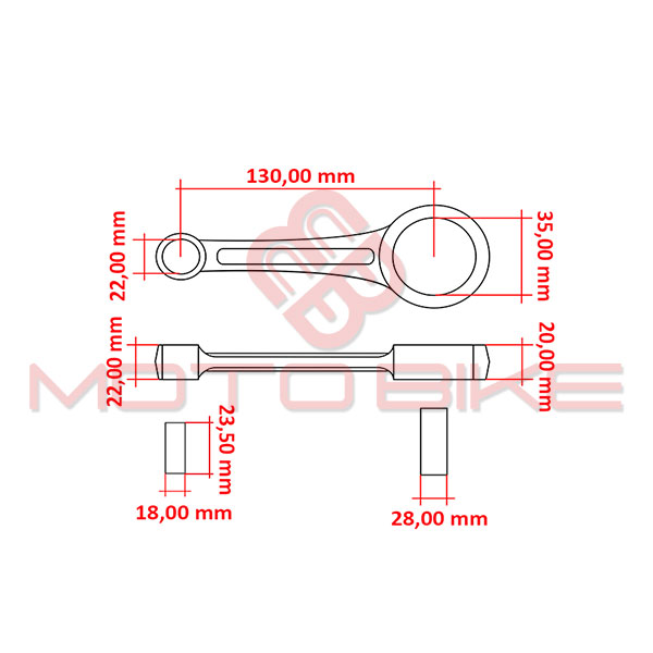 Connecting rod mz es/ts 250cc