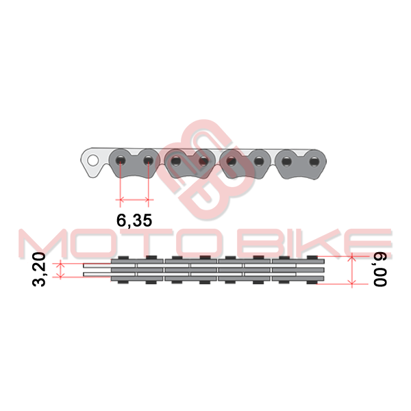 Timing chain did sca0404a-94l links
