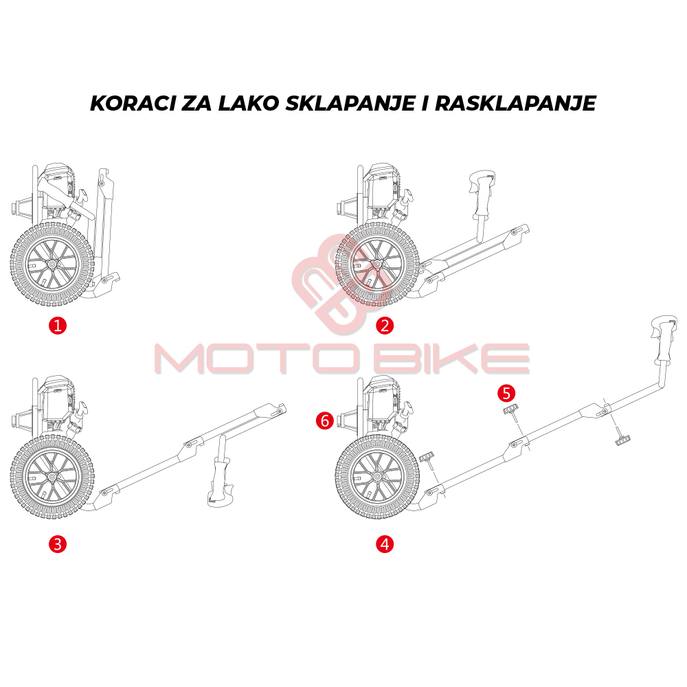 Motorni trimer na kolicima thorp th520wbc - 51,7cc / 1,9hp