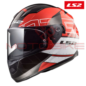 Helmet LS2 Full Face FF320 STREAM EVO CUB with Glasses Red Black XL