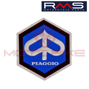 Hexagonal emblem for front shield Piaggio 26mm 152280 Rms
