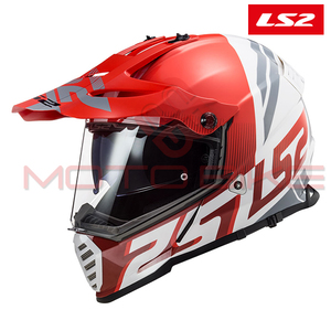 Helmet LS2 Cross MX436 PIONEER EVO EVOLVE white red L