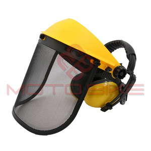 Adjustable mesh visor and ear protectors - professional model
