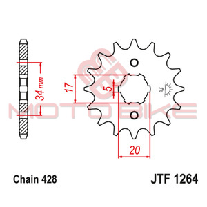 Lancanik prednji JT  JTF1264-15-50-15027 (428)15 zuba