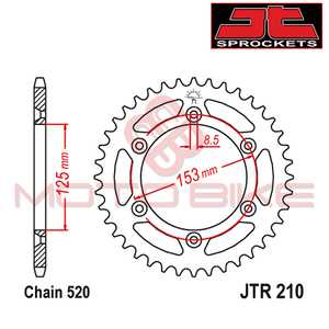 Rear sprocket 48 T JTR210-48 (520)