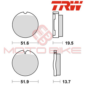 Brake pads TRW MCB35(ORGANIC)