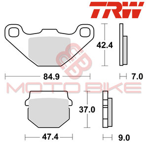 Brake pads TRW MCB519EC(ORGANIC)