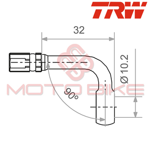 Holender TRW MV10D90A(fi 10.2mm nagib 90 stepeni)