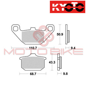 Brake pads KYOTO S1002 (organic)